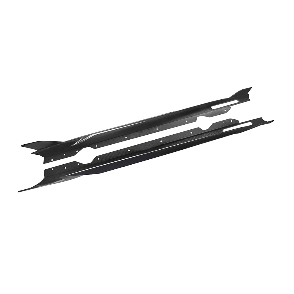 SooQoo BMW G22 G23 4 Series Side Skirts In Gloss Carbon Fibre