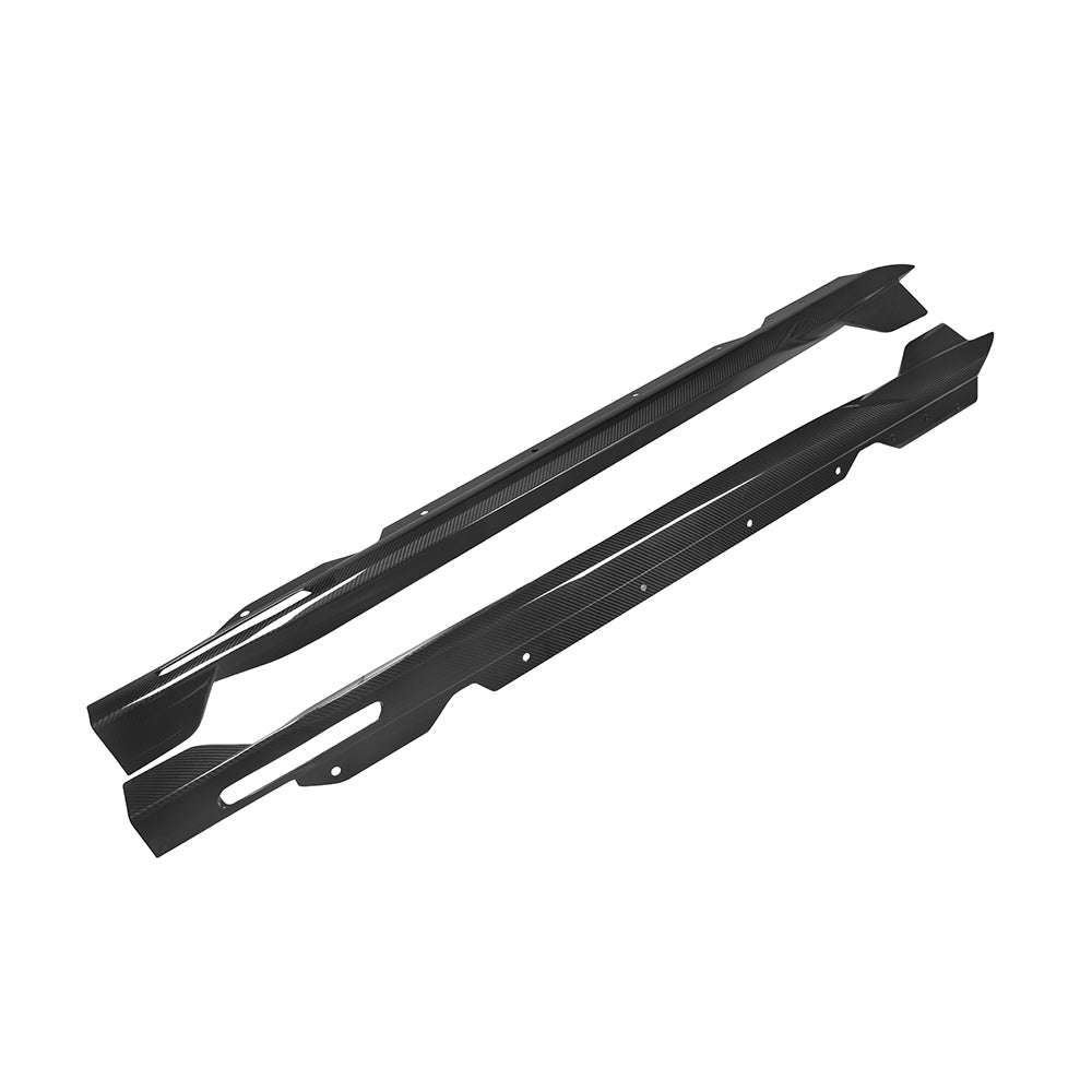 SooQoo BMW G22 G23 4 Series Side Skirts In Gloss Carbon Fibre