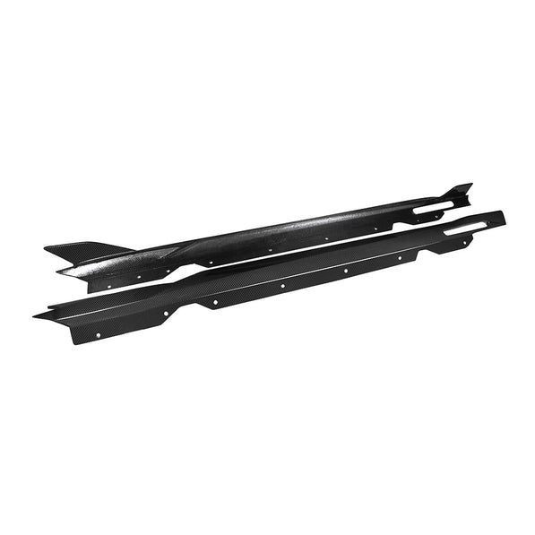 SooQoo BMW G22 G23 4 Series Side Skirts In Gloss Carbon Fibre