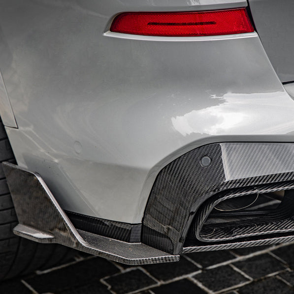 SooQoo BMW G05 X5 SQ Style Rear Diffuser In Gloss Carbon Fibre