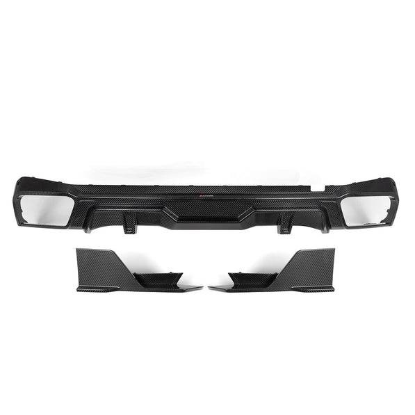 SooQoo BMW G05 X5 SQ Style Rear Diffuser In Gloss Carbon Fibre