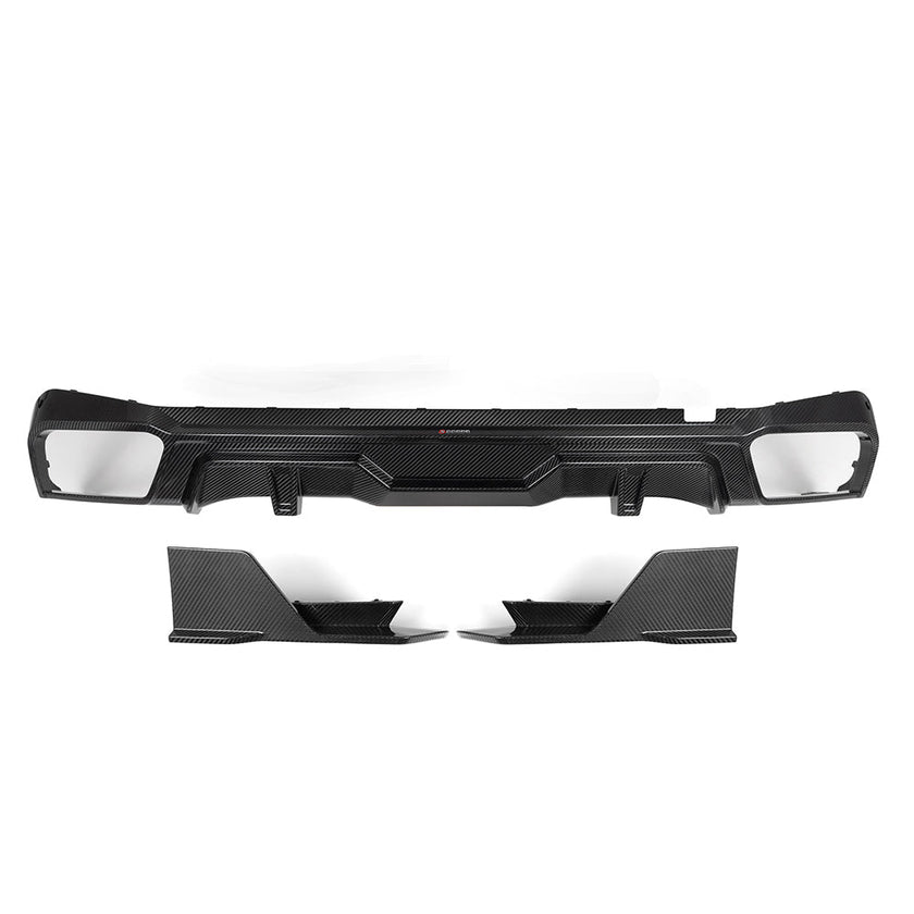 SooQoo BMW G05 X5 SQ Style Rear Diffuser In Gloss Carbon Fibre