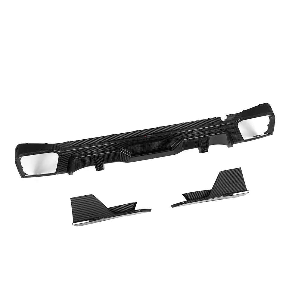 SooQoo BMW G05 X5 SQ Style Rear Diffuser In Gloss Carbon Fibre