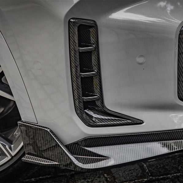 SooQoo BMW G05 X5 LCI Front Splitter In Gloss Carbon Fibre