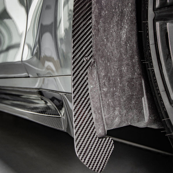 SooQoo BMW G80 M3 Front Mud Flaps In Gloss Carbon Fibre