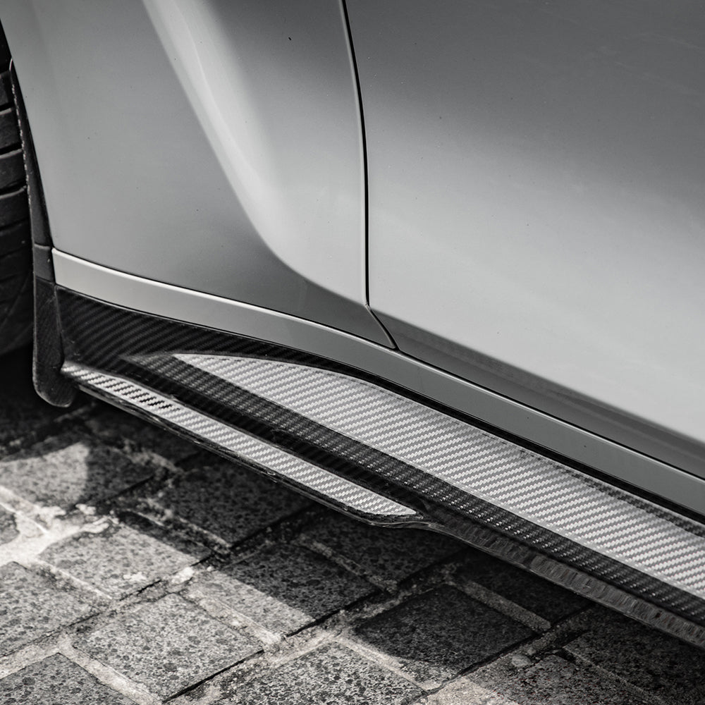 SooQoo BMW G80 G81 M3 Side Skirts In Gloss Carbon Fibre