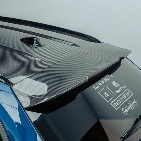 SooQoo BMW G81 M3 Touring Roof Spoiler In Gloss Pre Preg Carbon Fibre (2023+)