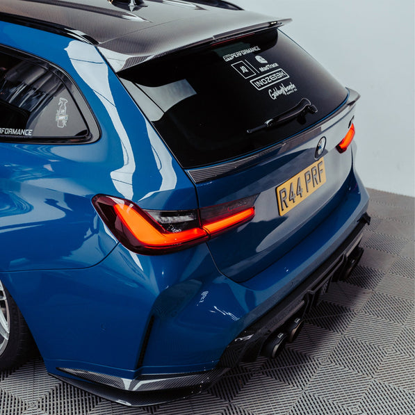 SooQoo BMW G81 M3 Touring Roof Spoiler In Gloss Pre Preg Carbon Fibre (2023+)