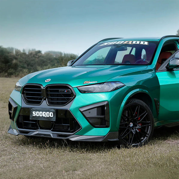 SooQoo BMW F95 X5M & F96 X6M LCI Front Ducts In Gloss Carbon Fibre