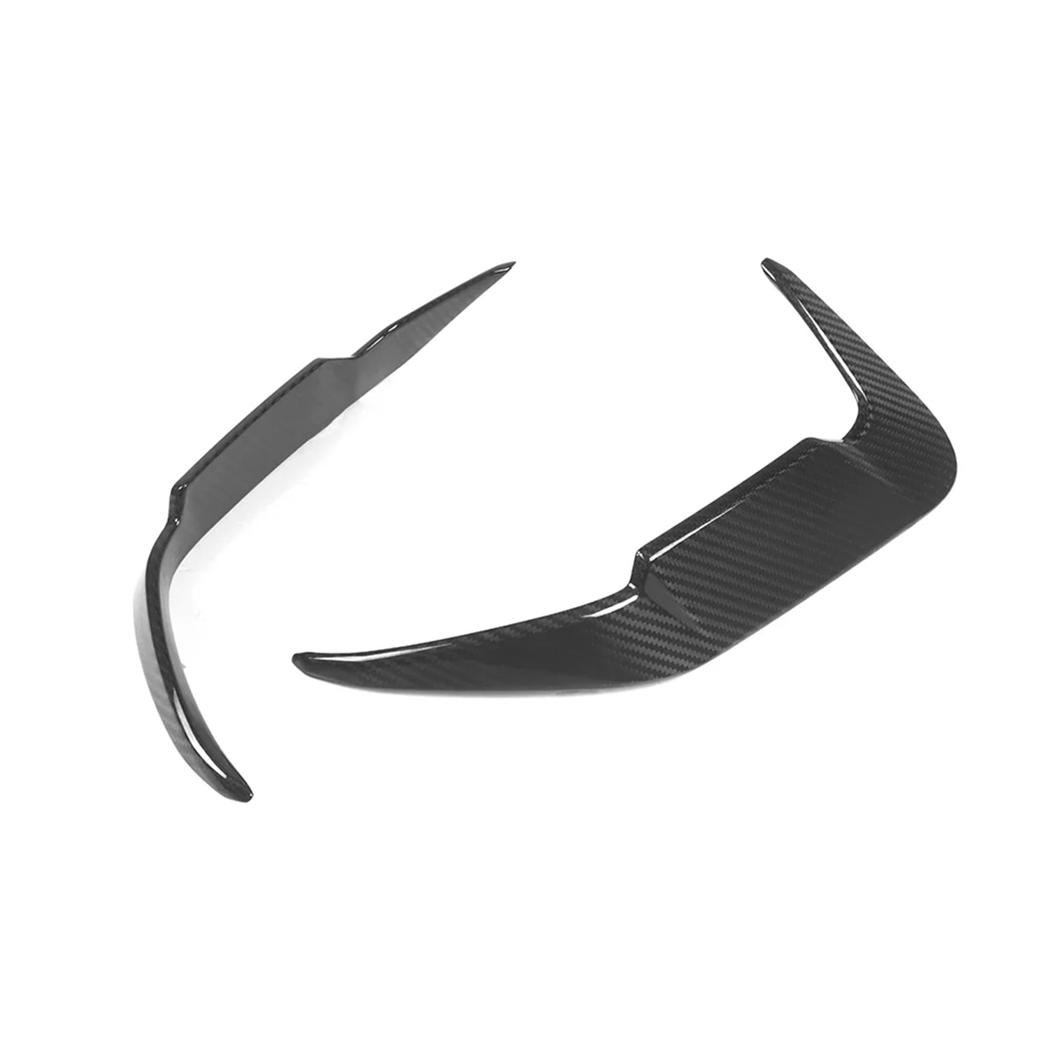 SooQoo BMW F95 X5M LCI Rear Bumper Trims In Gloss Carbon Fibre