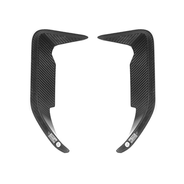 SooQoo BMW F95 X5M LCI Rear Bumper Trims In Gloss Carbon Fibre