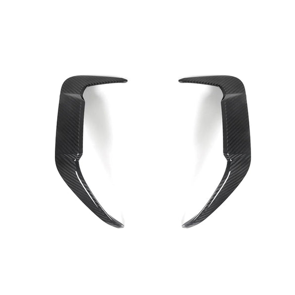 SooQoo BMW F95 X5M LCI Rear Bumper Trims In Gloss Carbon Fibre