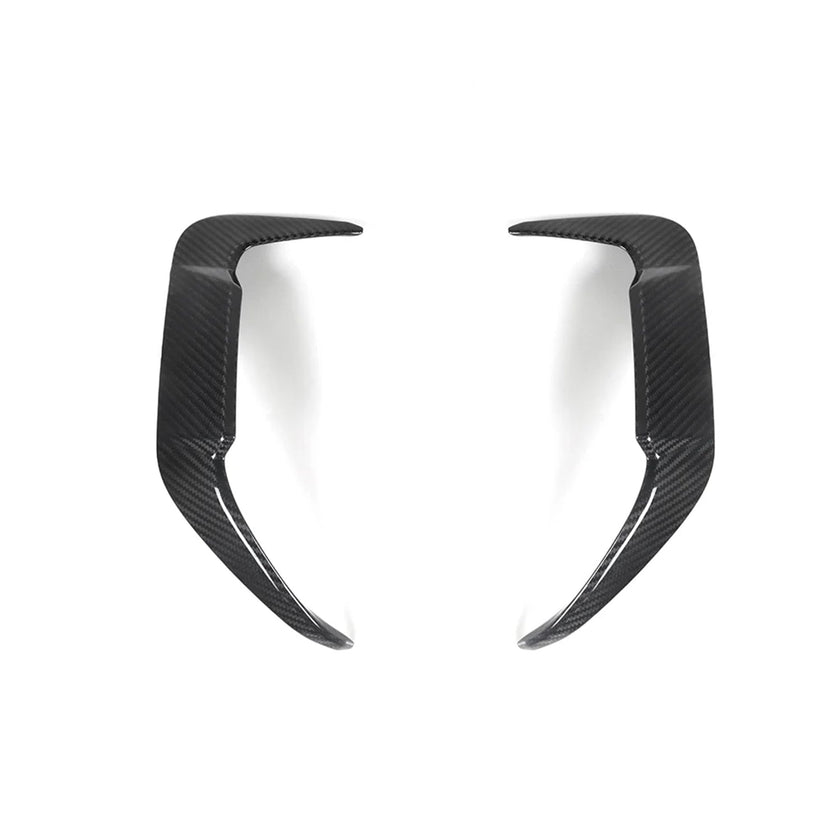 SooQoo BMW F95 X5M LCI Rear Bumper Trims In Gloss Carbon Fibre