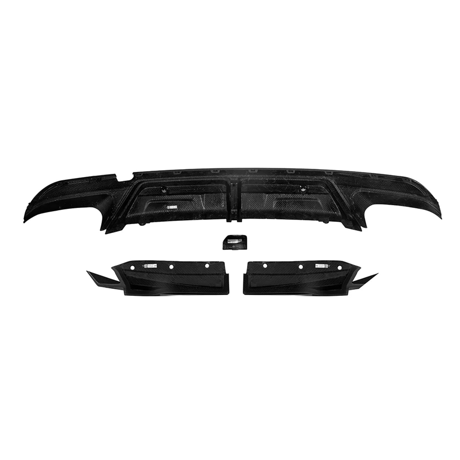 SooQoo BMW F95 X5M LCI Rear Diffuser In Gloss Carbon Fibre