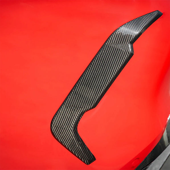 SooQoo BMW F96 X6M Rear Bumper Inserts In Gloss Carbon Fibre
