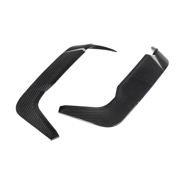 SooQoo BMW F96 X6M Rear Bumper Inserts In Gloss Carbon Fibre