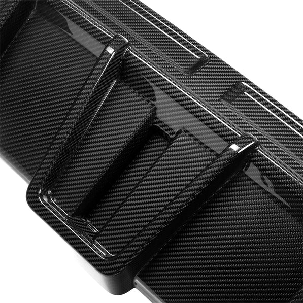 SooQoo BMW F96 X6M SQ-A Rear Diffuser In Gloss Carbon Fibre