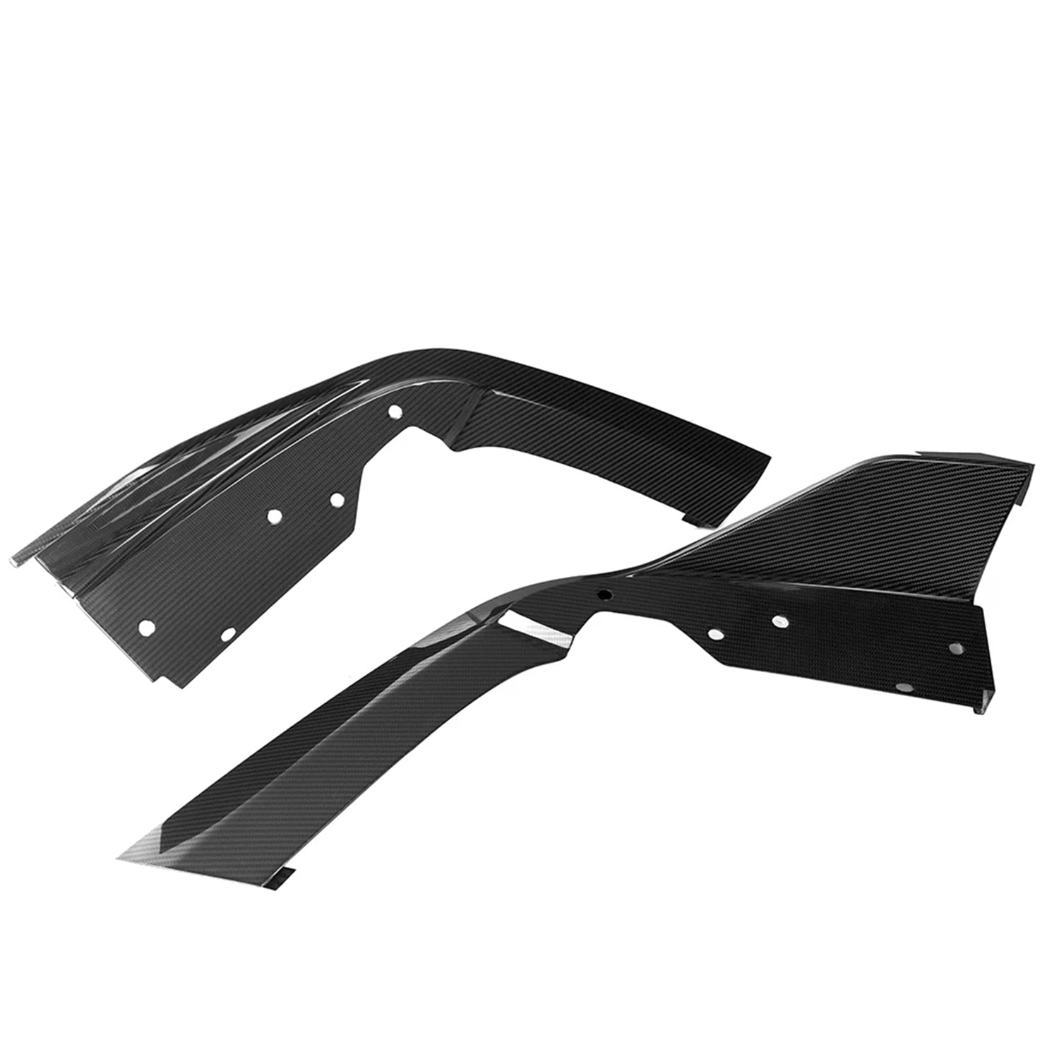 SooQoo BMW F96 X6M SQ-B Rear Diffuser With Brake Light In Gloss Carbon Fibre