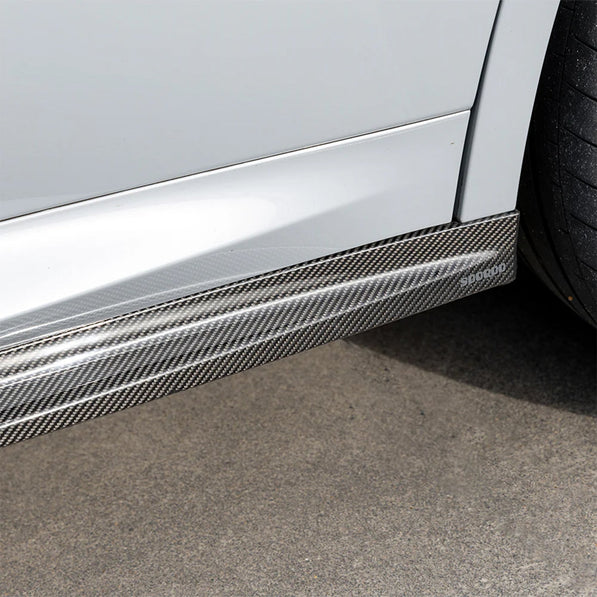 SooQoo BMW F97 X3M & F98 X4M SQ-B Side Skirts In Gloss Pre Preg Carbon Fibre