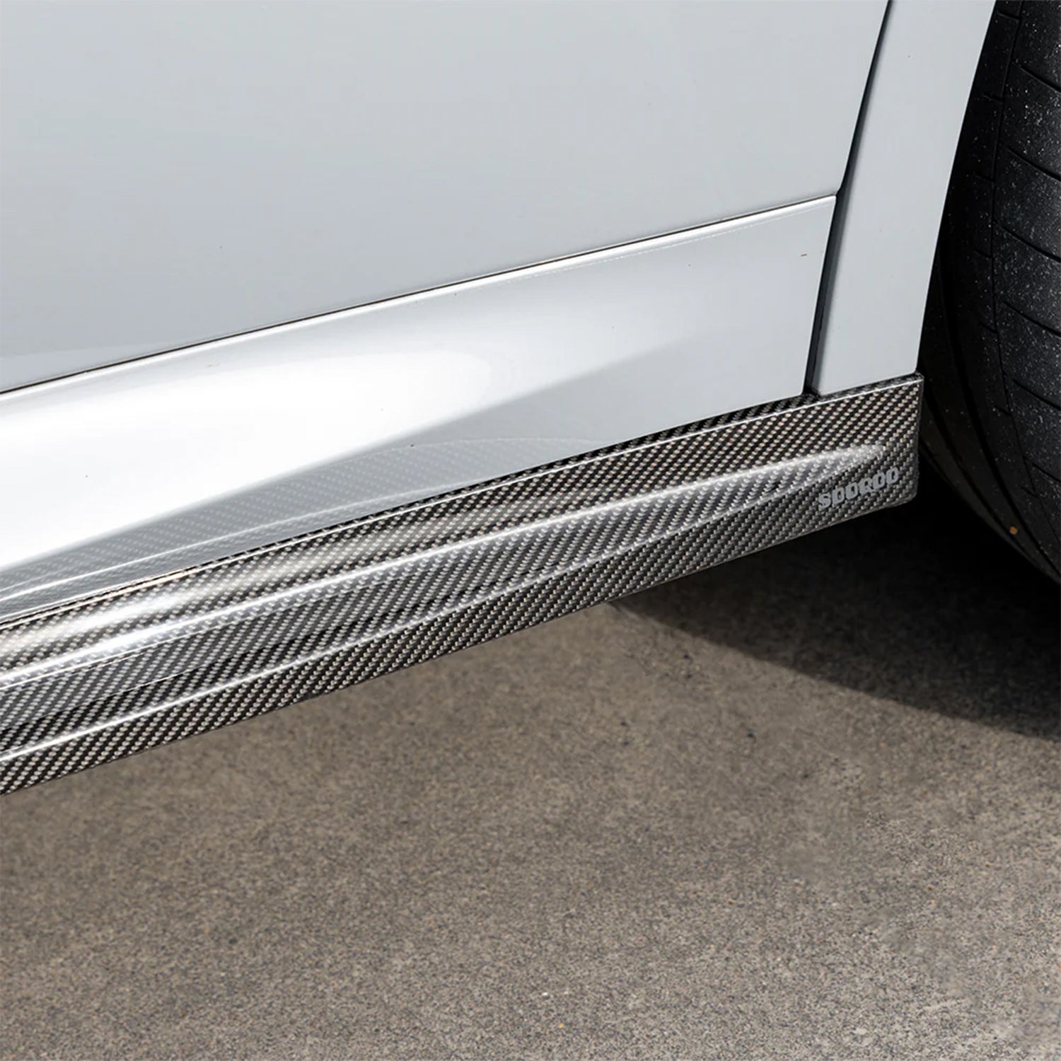 SooQoo BMW F97 X3M & F98 X4M SQ-B Side Skirts In Gloss Pre Preg Carbon Fibre