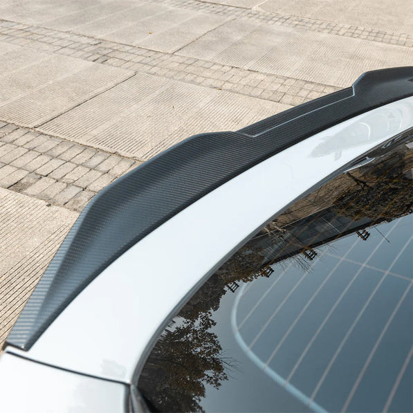 SooQoo BMW F98 X4M Rear Ducktail Spoiler In Gloss Pre Preg Carbon Fibre