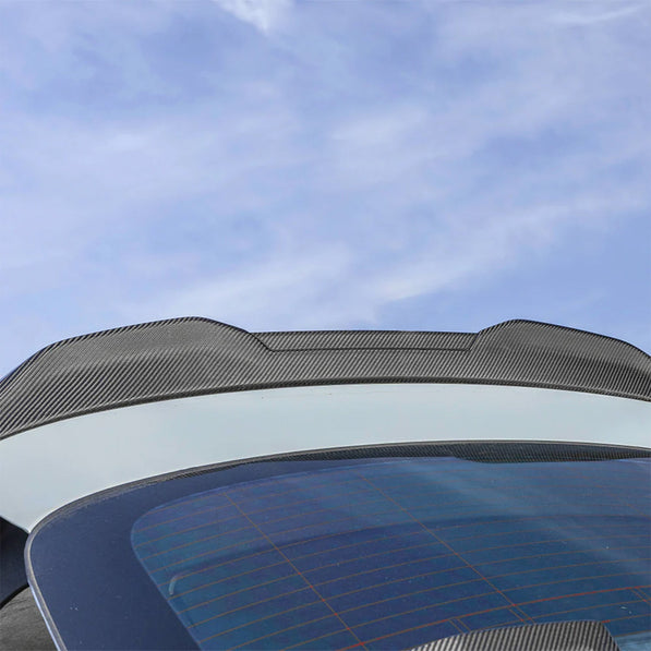 SooQoo BMW F98 X4M Rear Ducktail Spoiler In Gloss Pre Preg Carbon Fibre