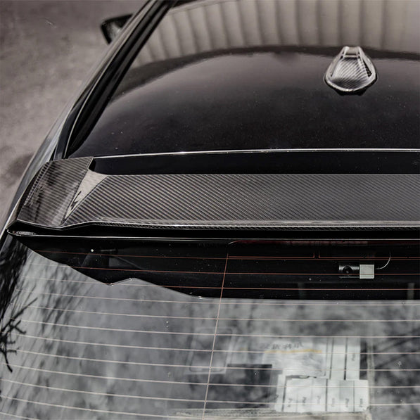 SooQoo BMW G81 M3 Touring SQ Aggressive Roof Spoiler In Gloss Pre Preg Carbon Fibre (2023+)