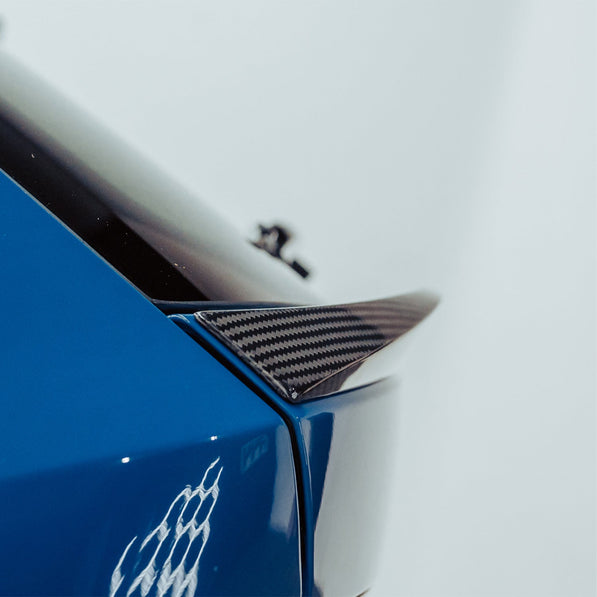 SooQoo BMW G81 M3 Touring Lower Trunk Spoiler In Gloss Pre Preg Carbon Fibre (2023+)