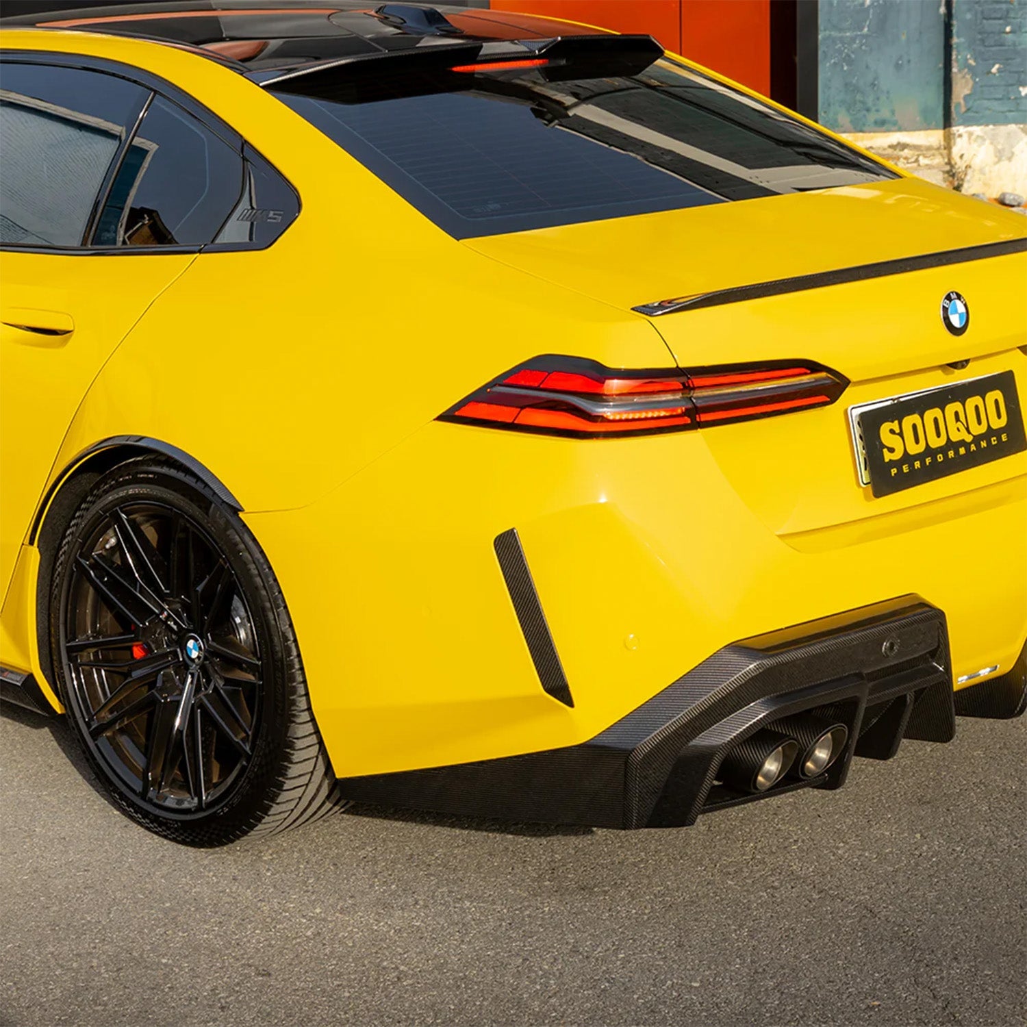 SooQoo BMW G90 & G99 M5 Rear Reflector Trims In Gloss Carbon Fibre