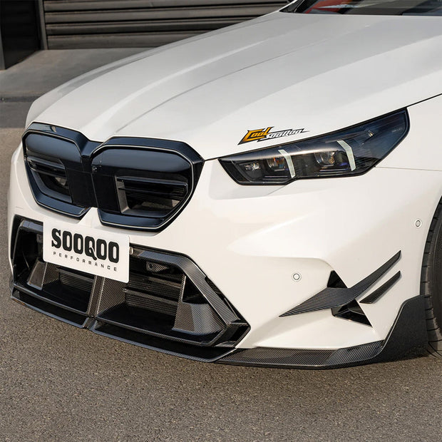 SooQoo BMW G90 & G99 M5 SQ-B Front Splitter In Gloss Carbon Fibre