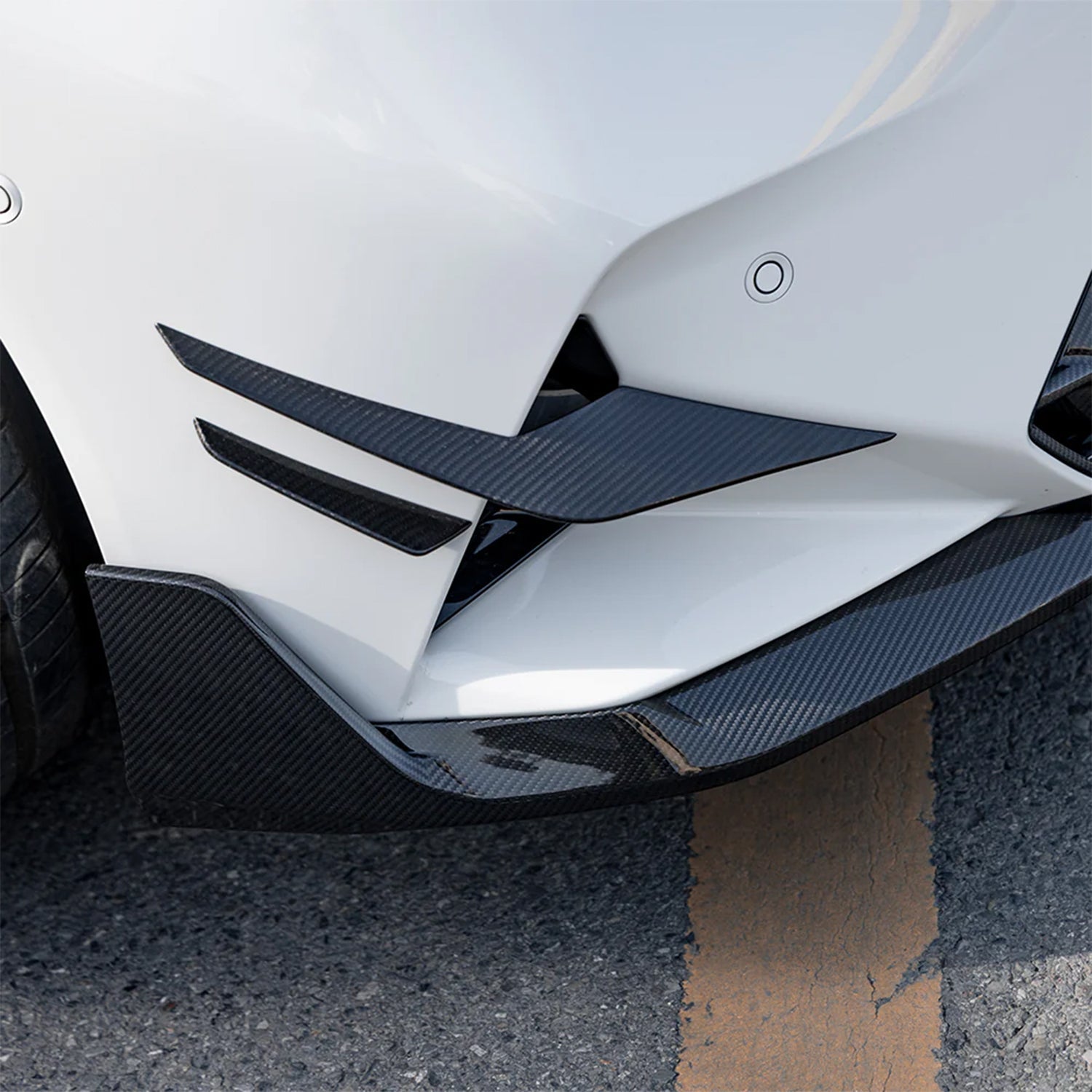 SooQoo BMW G90 & G99 M5 SQ Front Canards In Gloss Carbon Fibre