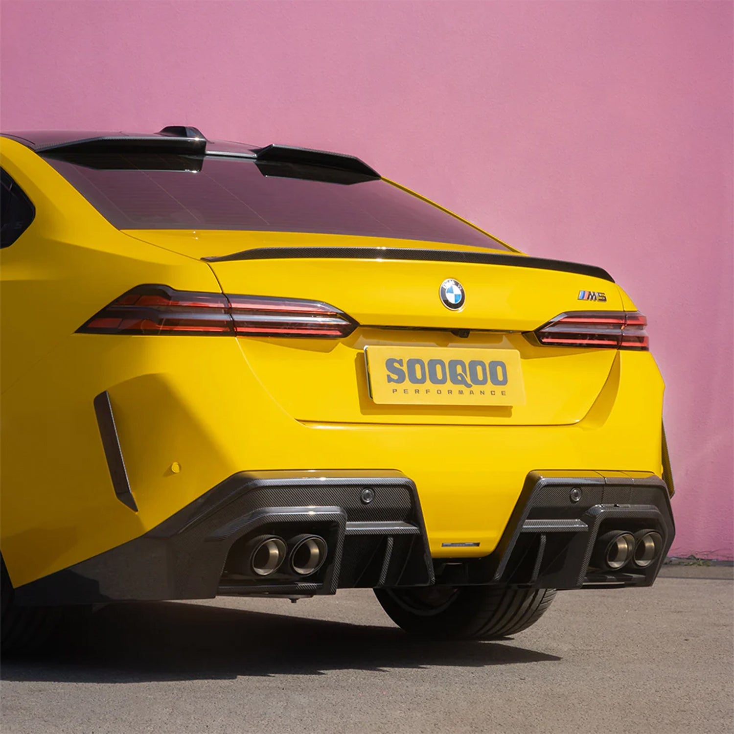 SooQoo BMW G90 & G99 M5 SQ-A Rear Diffuser In Gloss Carbon Fibre