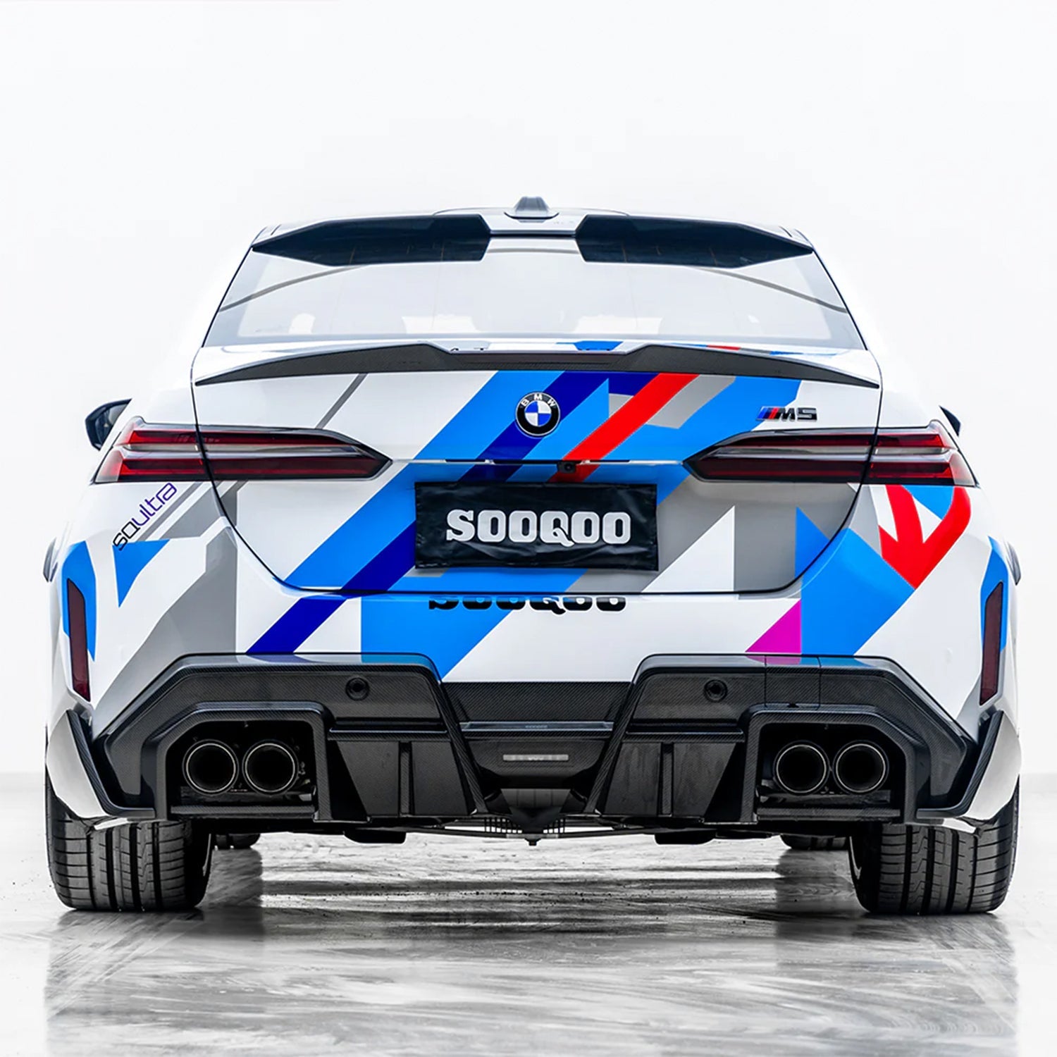 SooQoo BMW G90 & G99 M5 SQ-B Rear Diffuser In Gloss Carbon Fibre