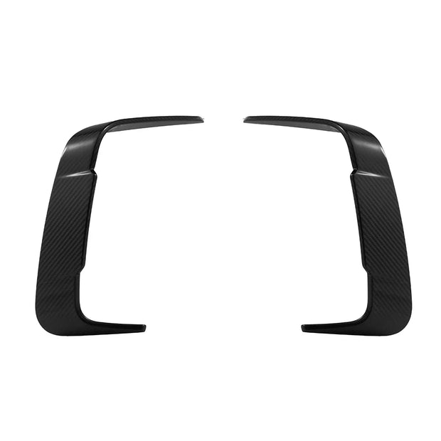 SooQoo BMW M8 F91 F92 Rear Bumper Inserts In Gloss Carbon Fibre