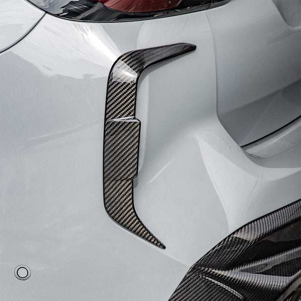 SooQoo BMW F97 X3M LCI SQ Rear Canards In Gloss Pre Preg Carbon Fibre (Facelift 2022+)