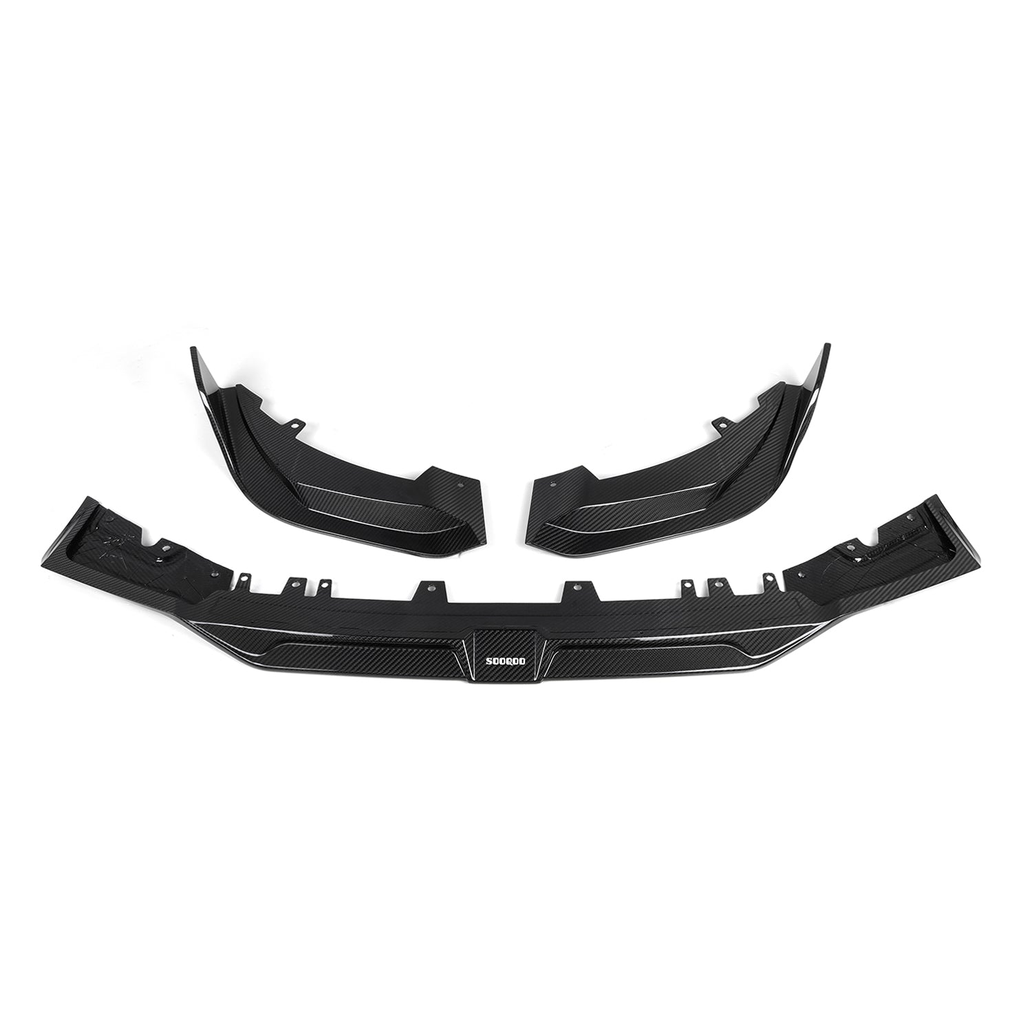 SooQoo BMW X3M F97 & X4M F98 LCI Front Splitter In Gloss Pre Preg Carbon Fibre (Facelift 2022+)