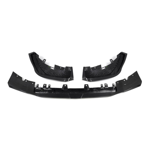 SooQoo BMW X3M F97 & X4M F98 LCI Front Splitter In Gloss Pre Preg Carbon Fibre (Facelift 2022+)