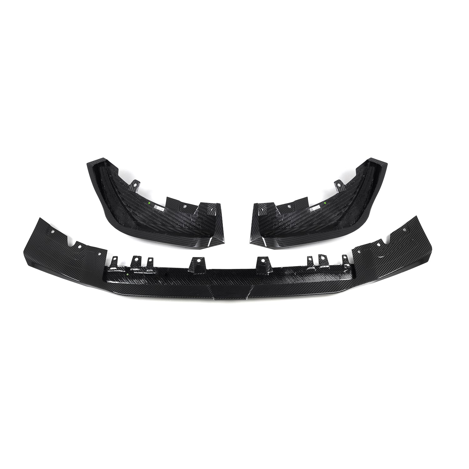 SooQoo BMW X3M F97 & X4M F98 LCI Front Splitter In Gloss Pre Preg Carbon Fibre (Facelift 2022+)