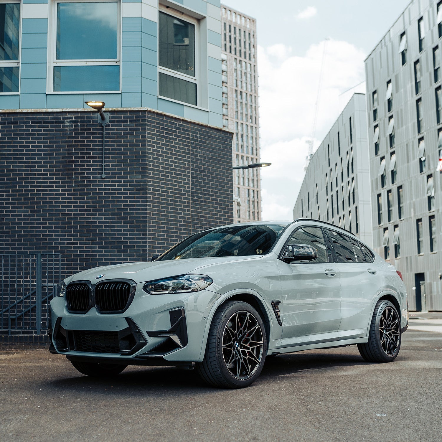 SooQoo BMW X3M F97 & X4M F98 LCI Front Canards In Gloss Pre Preg Carbon Fibre (Facelift 2022+)