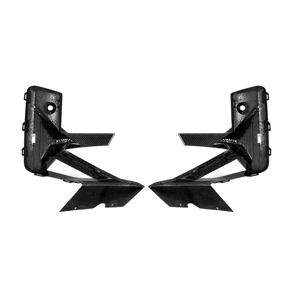 SooQoo BMW X3M F97 & X4M F98 LCI Front Canards In Gloss Pre Preg Carbon Fibre (Facelift 2022+)