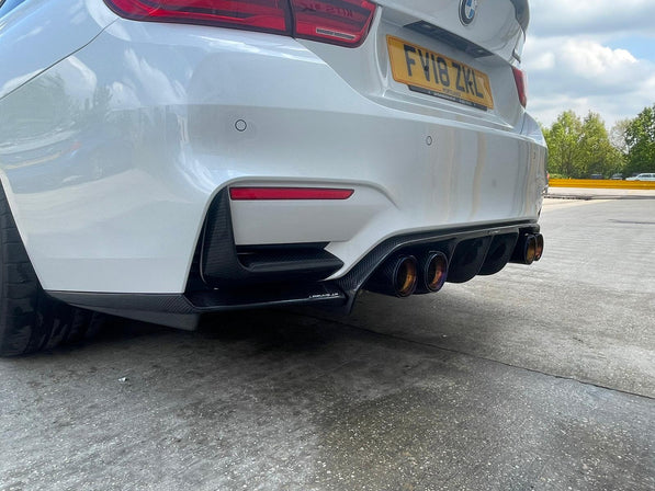 BMW M3 & M4 F80 F82 F83 REAR CARBON FIBRE BUMPER CANARDS