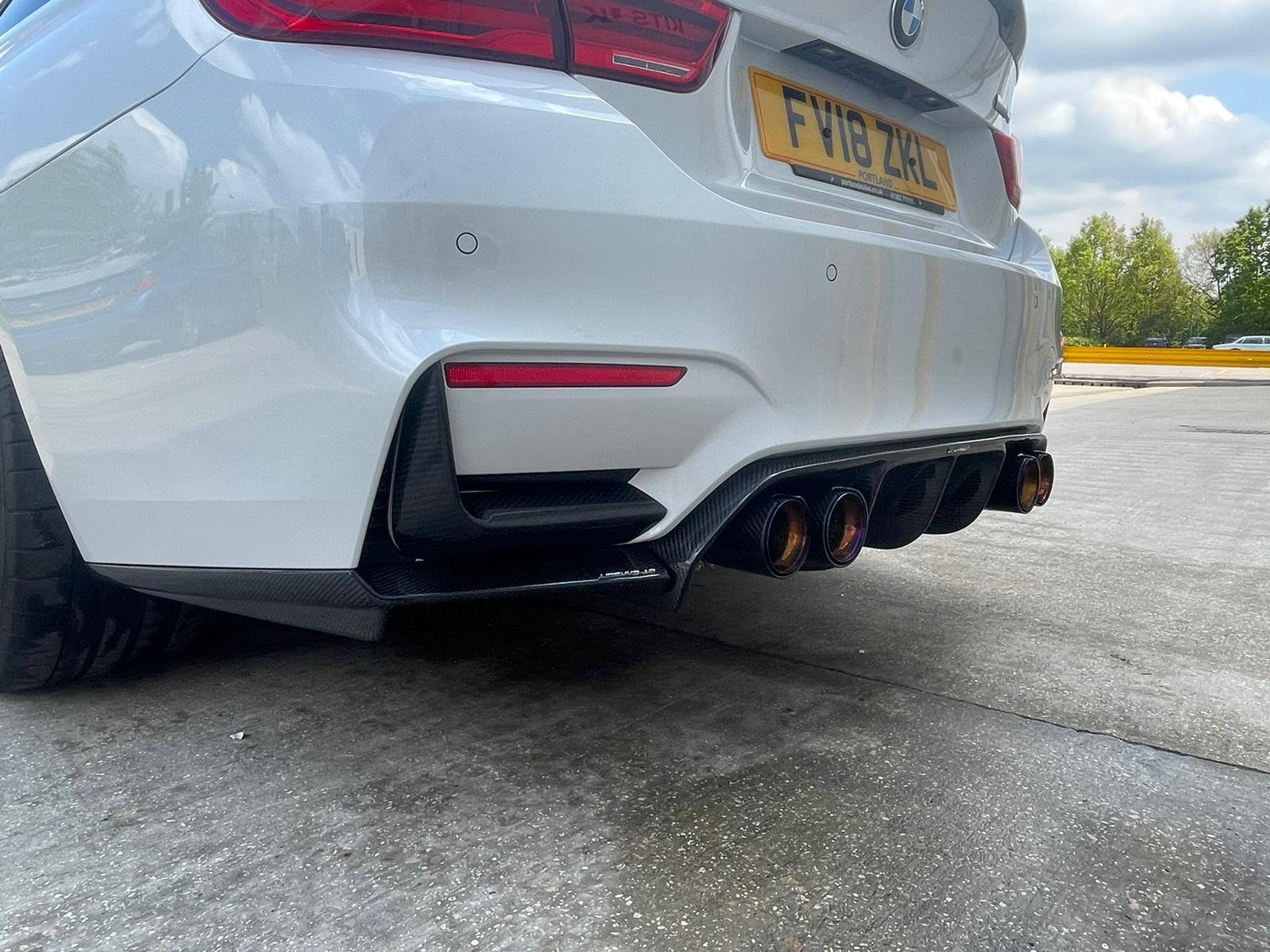 BMW M3 & M4 F80 F82 F83 REAR CARBON FIBRE BUMPER CANARDS