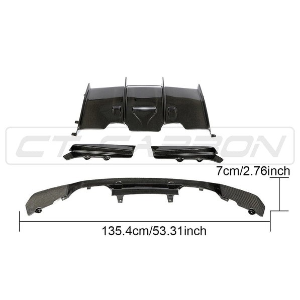 BMW M3/M4 (F80 F82 F83) CARBON FIBRE DIFFUSER - PS STYLE